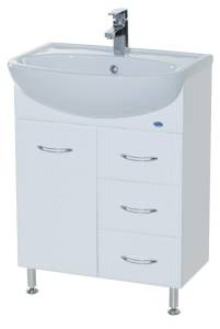 Тумба с раковиной Bellezza Уют 60 3 ящ. Белый