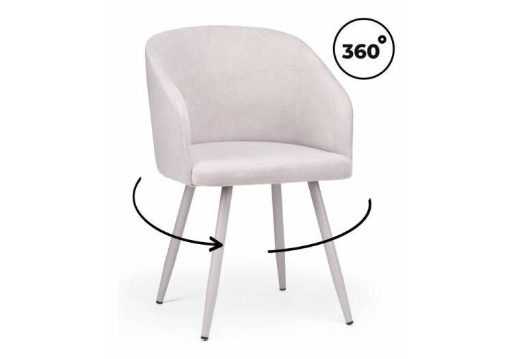 Стул на металлокаркасе Notta Монер 632646 360 светло-серый (glory 36) / серый