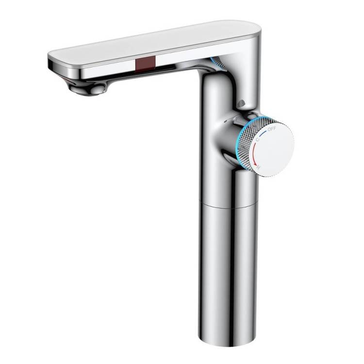 Смеситель на столешницу Berges Wasserhaus Morans 76003 сенсорный, с термостатом, хром глянцевый