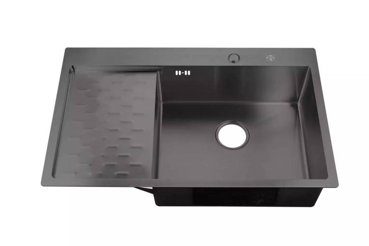 Мойка кухонная РМС MRK-8050BL-R с дозатором, черный