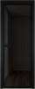 Межкомнатная дверь Profil Doors 1 AV цвет профиля Черный, стекло безопасное 6 мм черное тонированное 800x2000