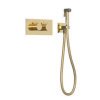 Гигиенический душ Teska Lio Teo TS6207 золотой, встраиваемый, со смесителем