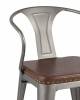 Стул Stool Group Tolix Arms Soft LF718H GREY 7083+PU7002 с подлокотниками серебристый фото 5