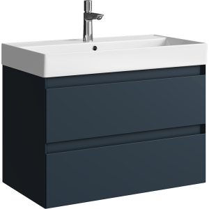 Тумба с раковиной Aqwella Geometria GE01082GRM серый, 81x47