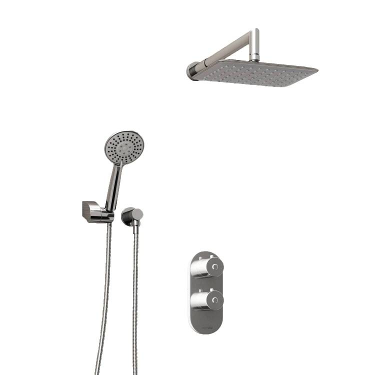 Душевой комплект Wasserkraft A16031 с верхней душевой насадкой, хром, встраиваемый, с лейкой