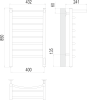 Полотенцесушитель Terminus Классик с/п П8 40x85, электрический фото 3