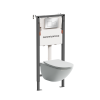 Унитаз с инсталляцией Ceramica Nova Mono (Моно) CN1905_121002CH безободковый, сиденье микролифт, кнопка хром глянцевый