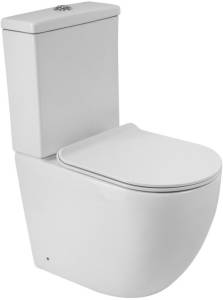 Унитаз-компакт BelBagno Amanda BB051CPR крышка BB901SC, безободковый, с микролифтом