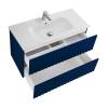 Тумба с раковиной Art&Max Elegant с подсветкой ручек, Сапфир, 58.5x90 фото 5
