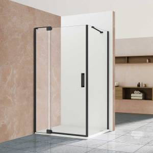 Душевой уголок Vincea Extra VSR-1E901010CLB профиль черный, стекло прозрачное, 100x100x200
