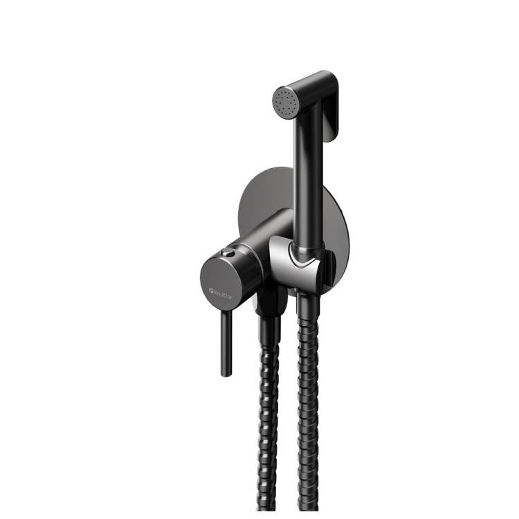 Гигиенический душ Knotlor Dew FHS01C1GM вороненая сталь