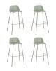 Набор из 4 барных стульев Stool Group Mist 8063T 75 greyish green 70077 X4 серо-зеленый