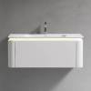 Тумба с раковиной Black&White U925.1000 с LED подсветкой, молочный белый, 100x40x52 фото 5