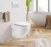 Унитаз подвесной BelBagno Onda BB066CHR/BB870SC безободковый, сиденье микролфит фото 8