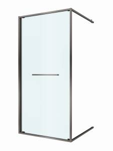 Душевая дверь в нишу Cezares LUX-B-FS-1-100-C-GM профиль оружейная сталь, стекло прозрачное, 100x195