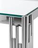 Стол журнальный Stool Group Гэтсби EET-027 прозрачное стекло, сталь серебро 55x55x55 фото 2