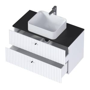 Тумба под раковину 1MarKa Desire Ц0000026591 монолит найт, эмаль белая, 90x50x48.7