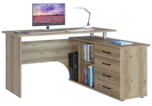 Стол письменный Woodville КСТ-109П 369013 дуб делано правый 140x127x75