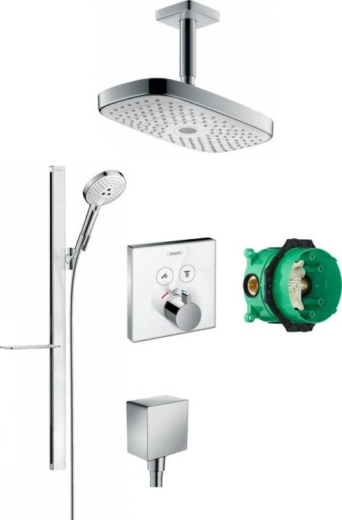 Душевой комплект Hansgrohe Raindance Select E 300 (2 jet) 27384400 + 27648400 + 26455000 + 15738400