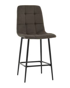 Стул полубарный Stool Group Одди AV 406N-Cst-08(PP) темно-серый, велюр