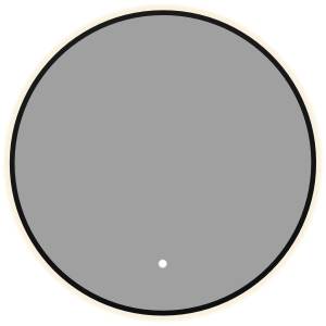 Зеркало Aquanet Контур 00367653 LED подсветка, черное, D77