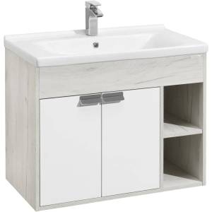 Тумба с раковиной Aquaton Флай 80 дуб крафт