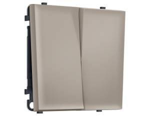 Комплект механизма 2-клавишного выключателя Ambrella Volt Sigma MS363010 серо-бежевый матовый