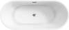 Акриловая ванна BelBagno Uno BB701-1500-730-K отдельностоящая, овальная, с ножками, со сливом-переливом, с донным клапаном фото 7