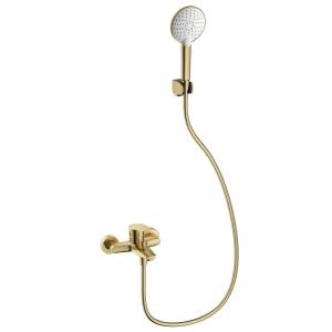 Смеситель для ванны Wonzon & Woghand WW-A30891-BG с душевым гарнитуром, брашированное золото
