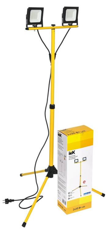 Прожектор светодиодный на штативе IEK СДО 06-2x30Ш LPDO606-2X030-65-K02
