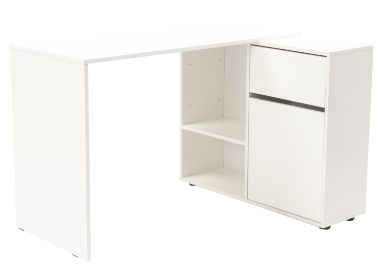 Стол письменный Woodville Мэдди 553742 белое тиснение с ящиками 115x87x73.5