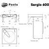 Раковина Paola Sergio 600 подвесная, на стиральную машину фото 7