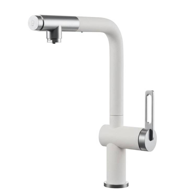 Смеситель для кухни Granula GR-8169 арктик, с выдвижным изливом