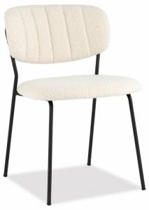Стул Stool Group Кэрол FDC9003 DC2635-1A white букле белый, черные ножки