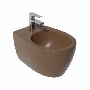 Биде подвесное Isvea Sentimenti Neo 10AR41010SV-2H коричневое матовое