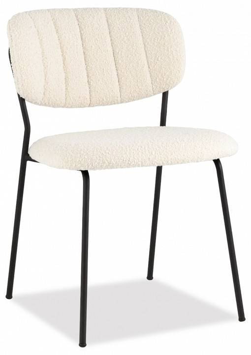 Стул Stool Group Кэрол FDC9003 DC2635-1A white букле белый, черные ножки