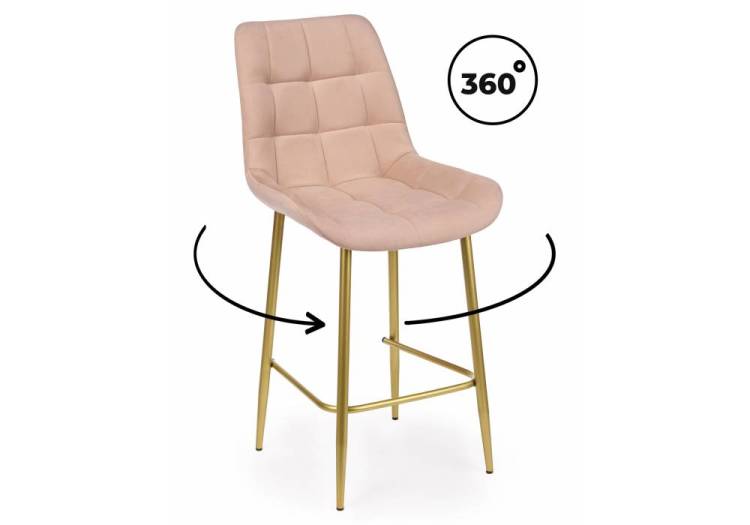 Полубарный стул Notta Челси 360 632560 бежевый (zd 210) / золотой np