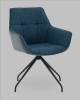 Кресло Stool Group Кимберли AV 344 W797/K12-K20PM-9005 синий, рогожка, замша, вращающееся фото 2