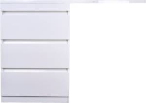 Тумба с раковиной Style Line Даллас 130 СС-00000558 белая L