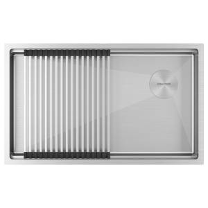 Мойка кухонная Paulmark Next-Pro 74 Uni PM707445-BS Брашированная Сталь, 74x45