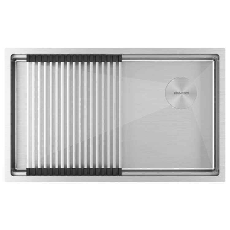 Мойка кухонная Paulmark Next-Pro 74 Uni PM707445-BS Брашированная Сталь, 74x45