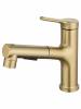 Смеситель для раковины Wonzon & Woghand WW-A40862-BG с выдвижным изливом, брашированное золото