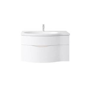 Тумба с раковиной Kerama Marazzi Riva левая, белая матовая, 100 см, раковина RV.wb.100Lh