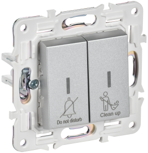 Выключатель 2-клавишный IEK Skandy SK-V20-2-10-K23 серебряный