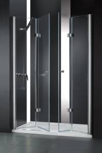 Душевая дверь в нишу Cezares ELENA-W-BS-22-200-C-Cr профиль хром, стекло прозрачное, 200x195