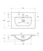 Тумба с раковиной BelBagno MARINO-CER-MINI-600-2C-SO-BL-P подвесная, Bianco Lucido, 51.6x61x40 фото 8
