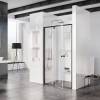 Душевая дверь в нишу Ravak PDOP2-100 Transparent, профиль черный + защитное средство