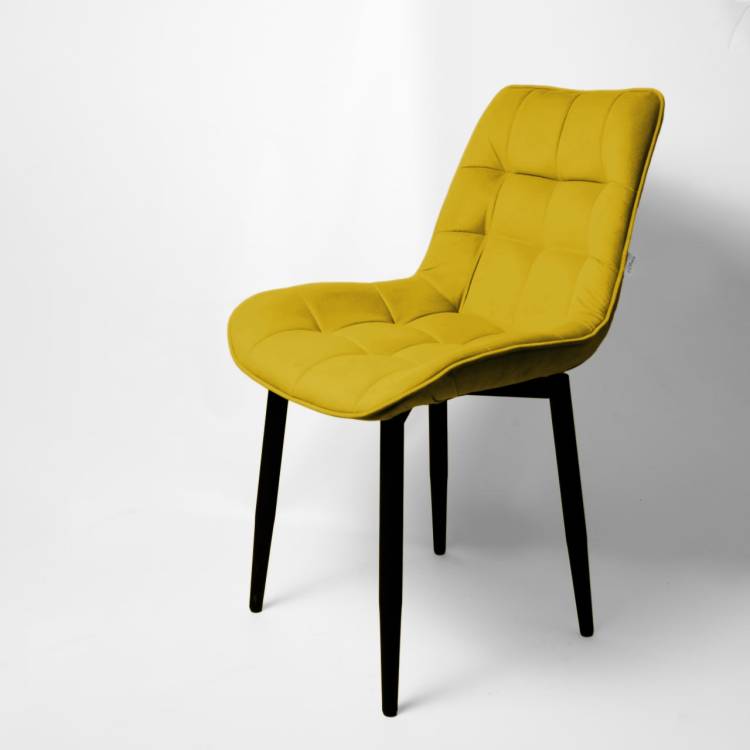 Стул Арника Бостон 00-00273317 черный матовый Velutto 40 желтый