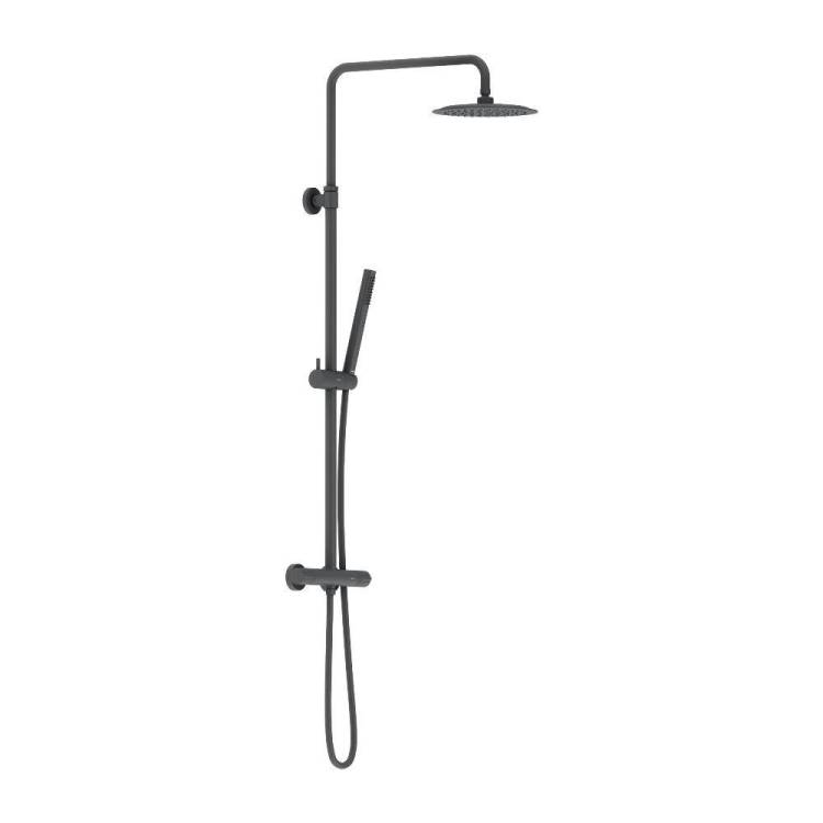 Душевая стойка Damixa Scandinavian Pure 936800300 с ТМС смесителем, чёрный