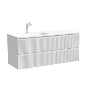 Тумба с раковиной Sancos Snob R левая, Bianco, 120x52